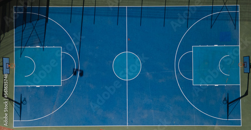 new basketball court shot from a drone