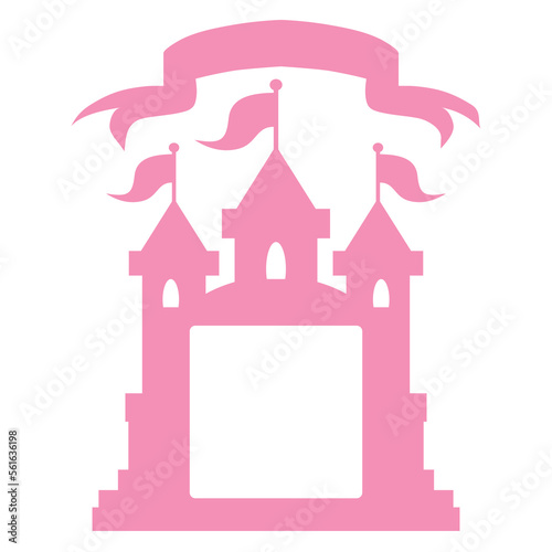 Photo frame in shape of medieval princess castle