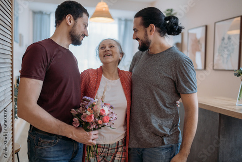 Photography Sons congratulate mom on the holiday