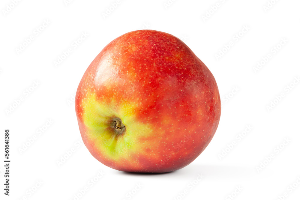 Red apple isolated on white background. Ripe apple lies on white Red apple isolated on white background. Ripe apple lies on white