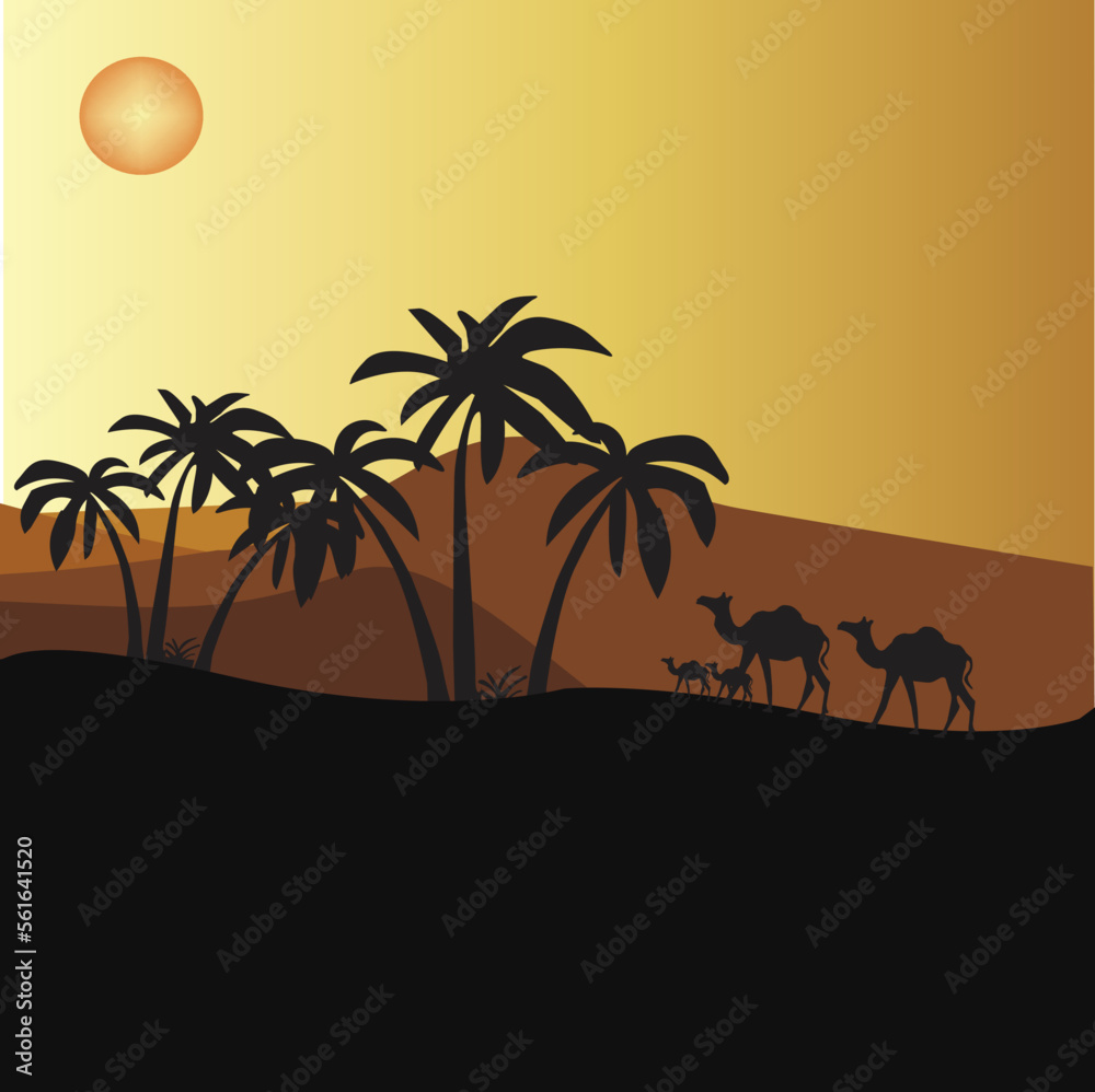 deasert camel silhouette