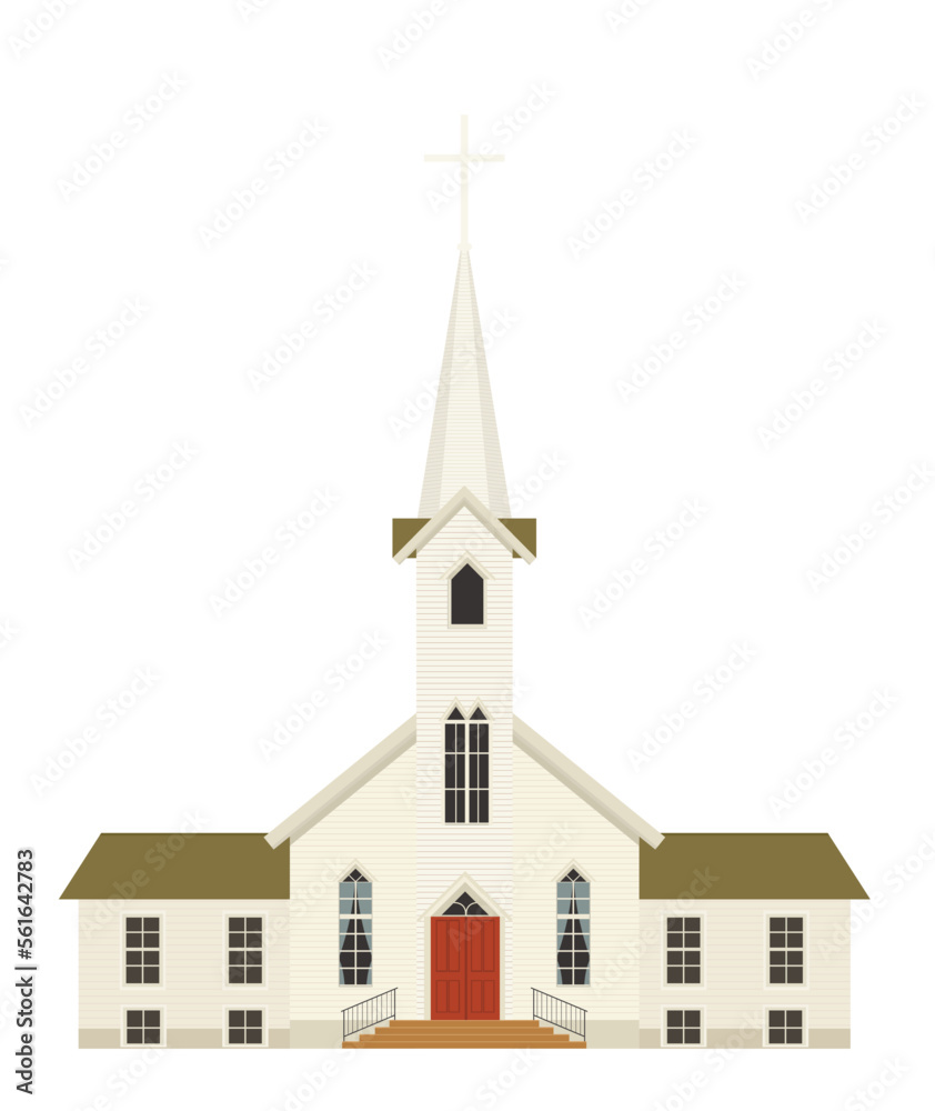 The building of the American Christian Church on a white background.