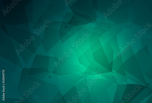 Light Green vector pattern with random polygonals.