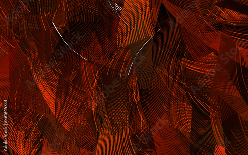 Dark Orange vector pattern with bent lines.