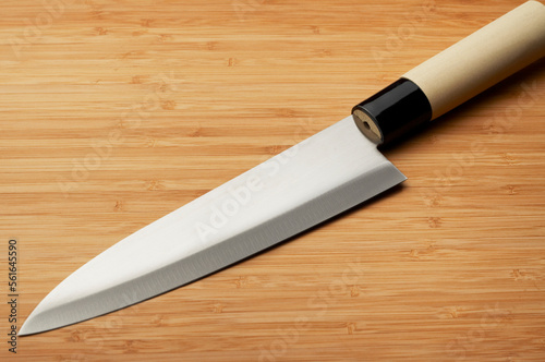 Knife on a bamboo background 