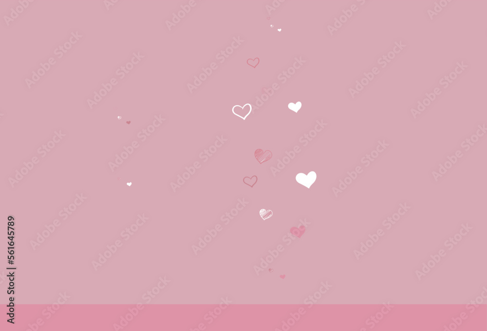 Light Pink vector backdrop with sweet hearts. Light Pink vector backdrop with sweet hearts.