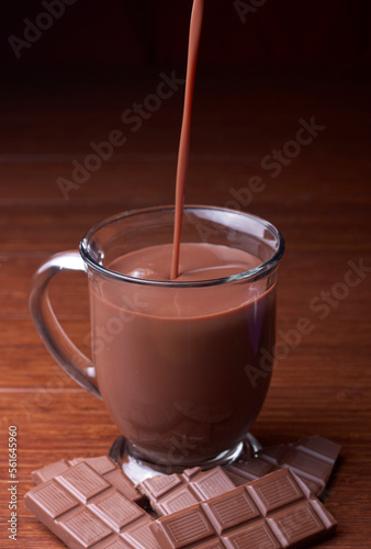 Hot Cocoa in a glass mug