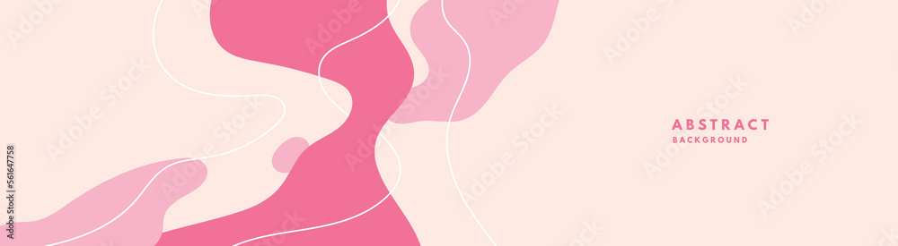 Soft pink modern background. Abstract banner with spiral, wave and light line. Vector illustration