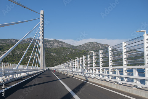 Peljesac Bridge in komarna croatia photo