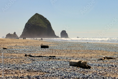 Dramatic Beauty of Haystack Rock at Cannon Beach, Oregon