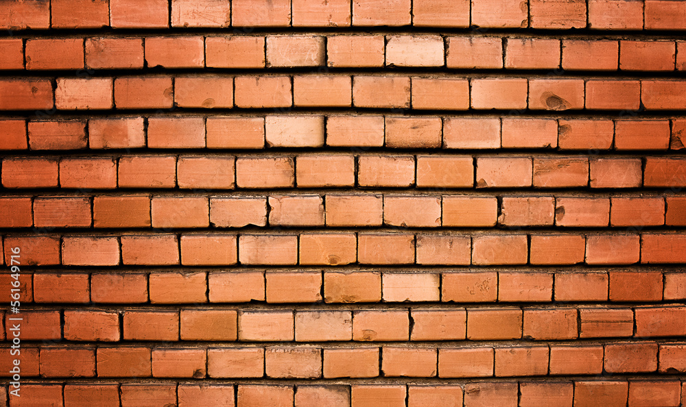 Brick wall, old texture of red stone blocks closeup. Brick wall, old texture of red stone blocks closeup.