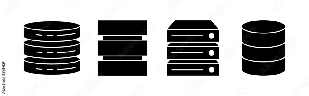 Database icon vector for web and mobile app. database sign and symbol Database icon vector for web and mobile app. database sign and symbol