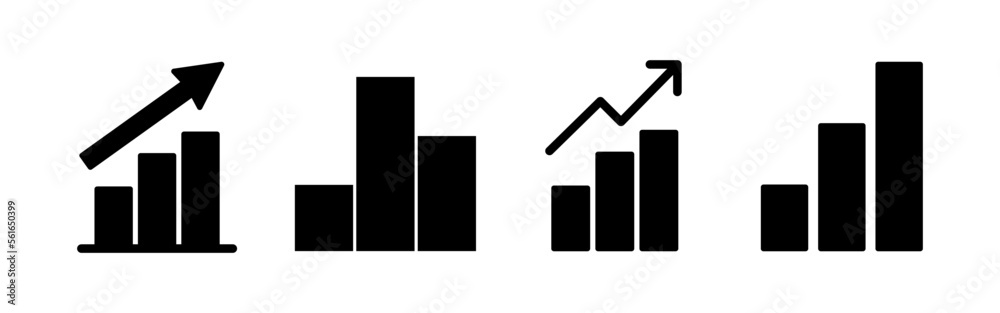 Growing graph Icon vector for web and mobile app. Chart sign and symbol. diagram icon Growing graph Icon vector for web and mobile app. Chart sign and symbol. diagram icon