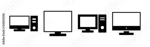 Computer icon vector for web and mobile app. computer monitor sign and symbol