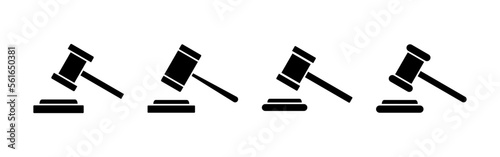 Gavel icon vector for web and mobile app. judge gavel sign and symbol. law icon. auction hammer