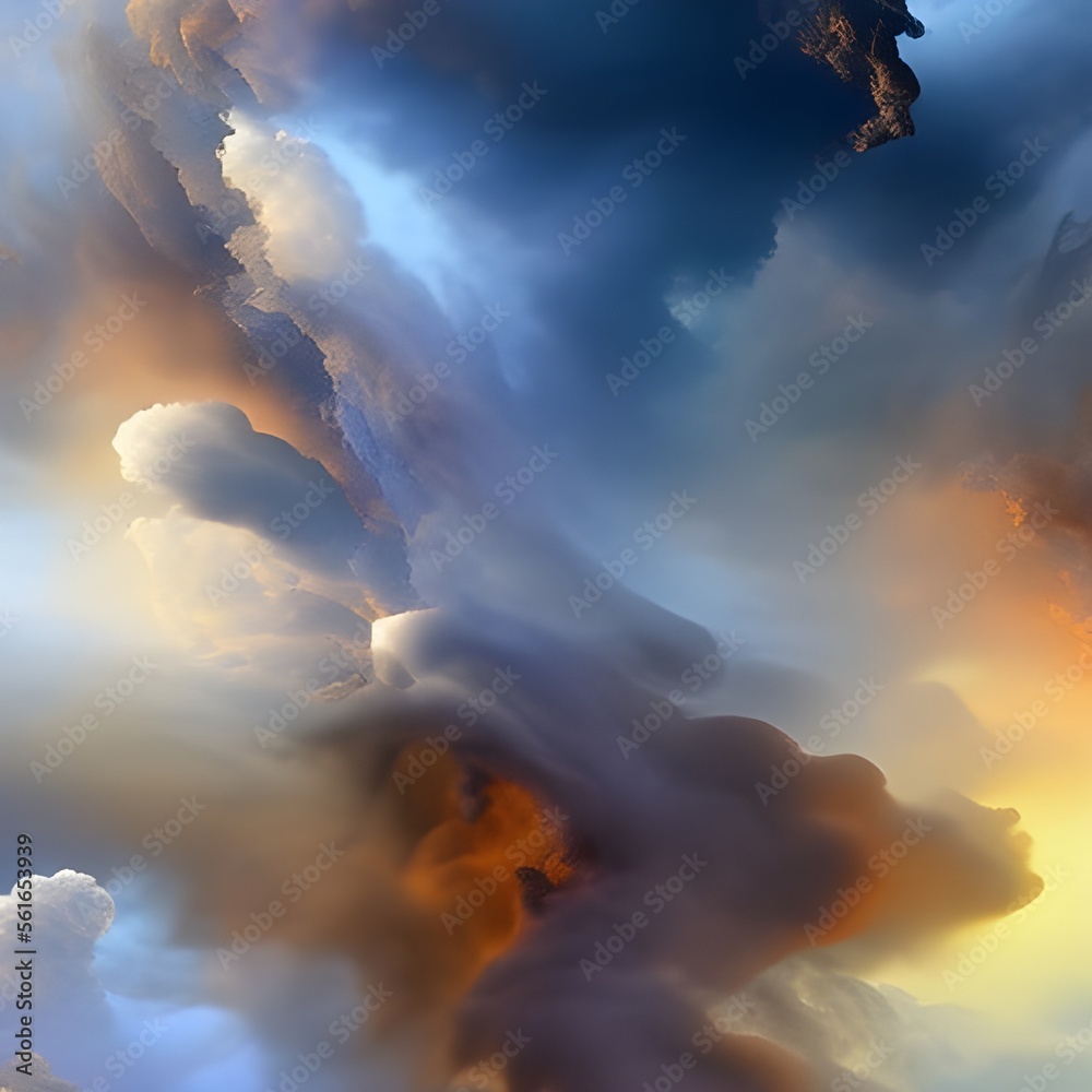 Colorful smoky clouds 3