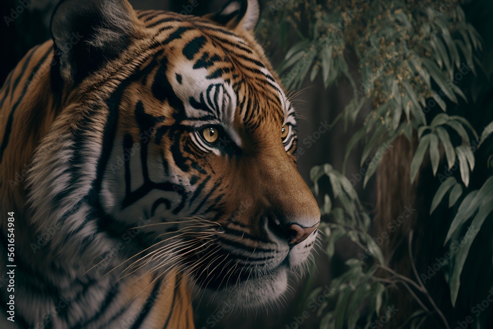 Tiger in the jungle, Tiger, Safari, Generative AI Tiger in the jungle, Tiger, Safari, Generative AI
