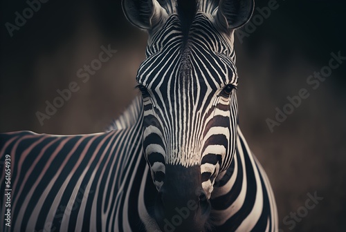 Zebra in the nature  Zebra  Safari  Generative AI