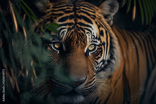Tiger in the jungle  Tiger  Safari  Generative AI