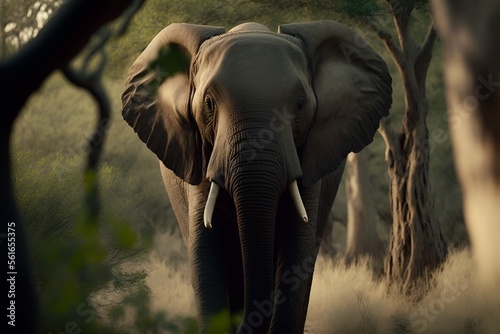 Elephant in the nature, Elephant, Safari, Generative AI