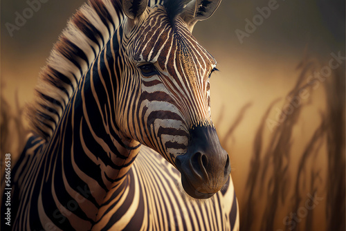 Zebra at sunset