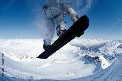 man snowboarding, Valdez, Alaska