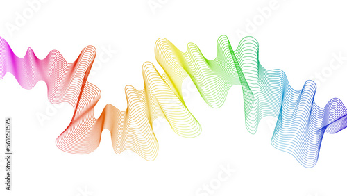 Abstract backdrop with wave gradient lines