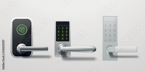 modern digital design door locks in set