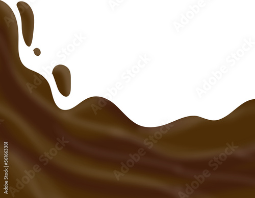 Chocolate splash and splatter