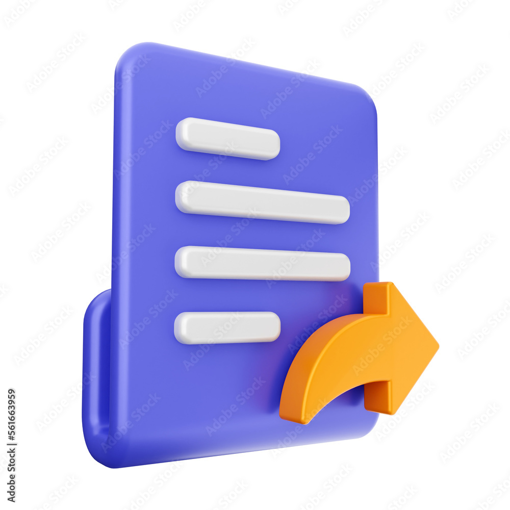 3d file folder share data icon illustration render 3d file folder share data icon illustration render