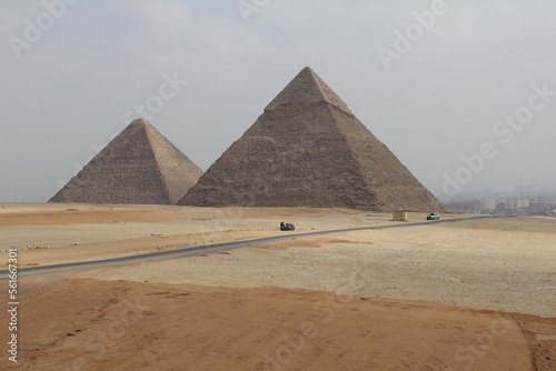 The pyramids of the Giza Plateau  Cairo  Egypt