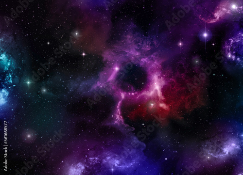 Fototapeta Naklejka Na Ścianę i Meble -  A space of the galaxy ,atmosphere with stars at dark background