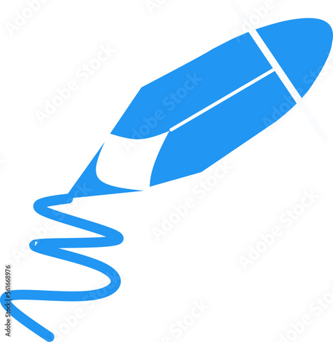 a vector illustration pencil that can later be applied as a symbol or emblem