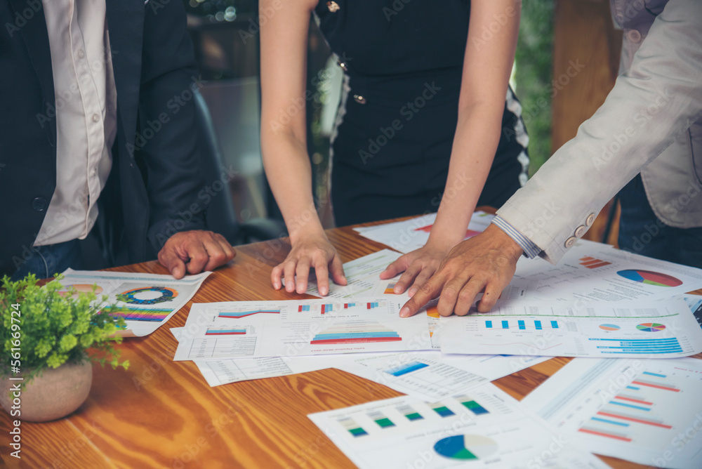 Business strategy team report chart, graph, infographic data analyze financial report plan. Hands team partner planning marketing finance statistics sale report with excel spreadsheet accountting Business strategy team report chart, graph, infographic data analyze financial report plan. Hands team partner planning marketing finance statistics sale report with excel spreadsheet accountting