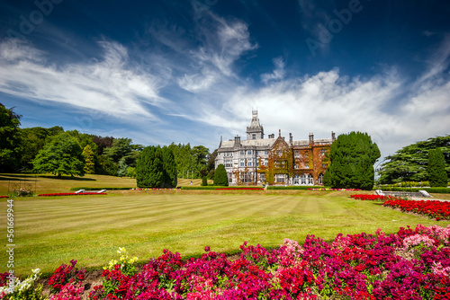 Colorful gardens at Adare manor, Ireland photo