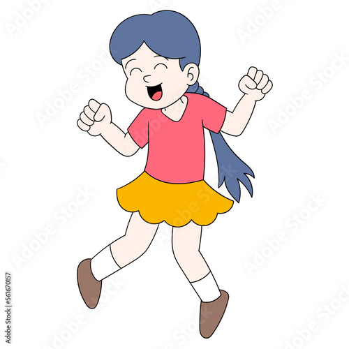 beautiful girl is enjoying life dancing beautiful life