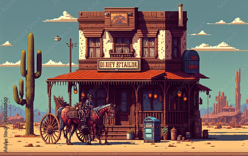Western Wild West Pixel Art Icon Design For Mobile Ap vrogue.co