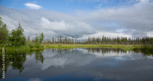 reflecting lake in alaska