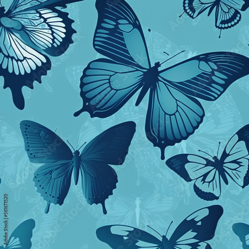 seamless background with butterflies © Jackson