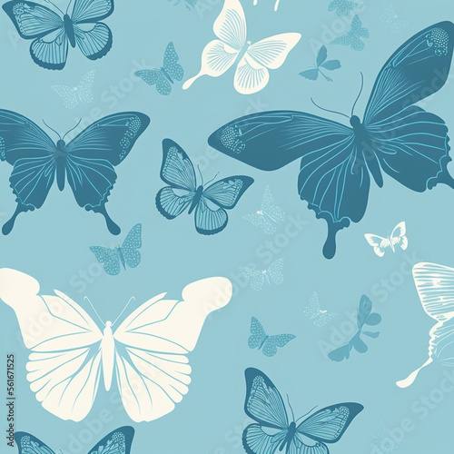 seamless background with butterflies