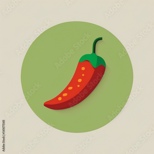 flat icon chili pepper