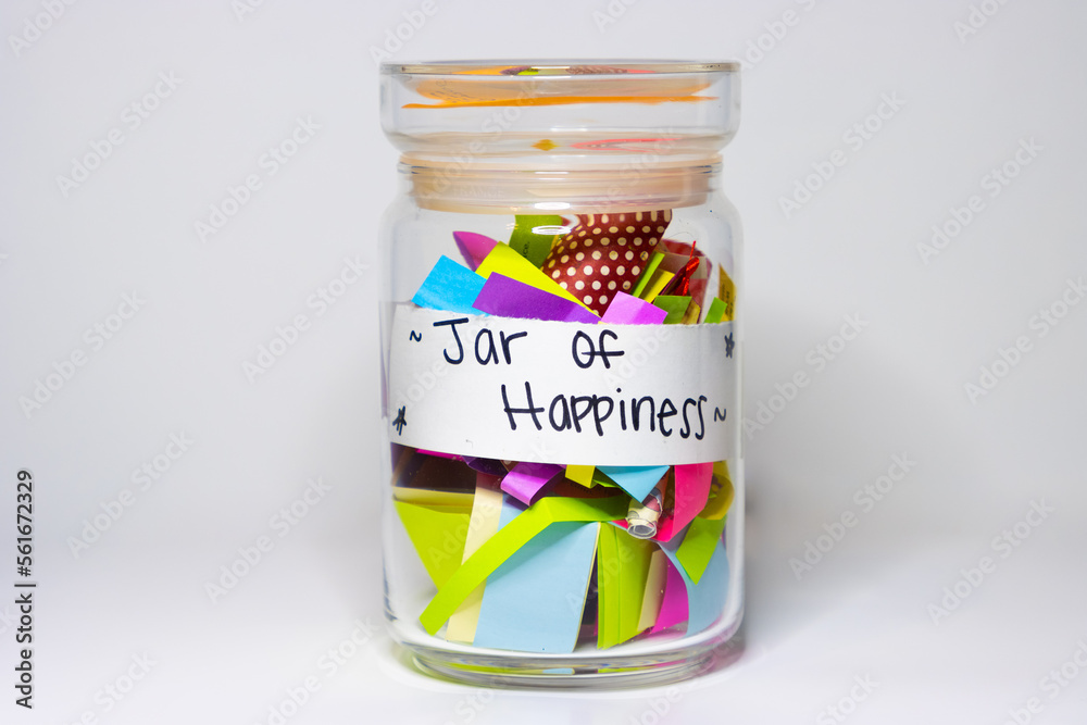 Jar of paper notes supporting mental health and wellbeing Jar of paper notes supporting mental health and wellbeing