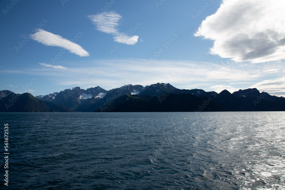 sea and mountains of alaska