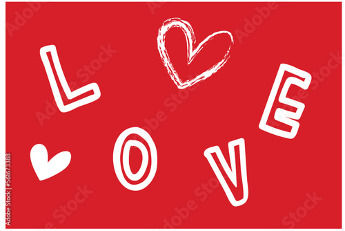 Valentine heart love with envelope vector illustration. Love and valentine concept
