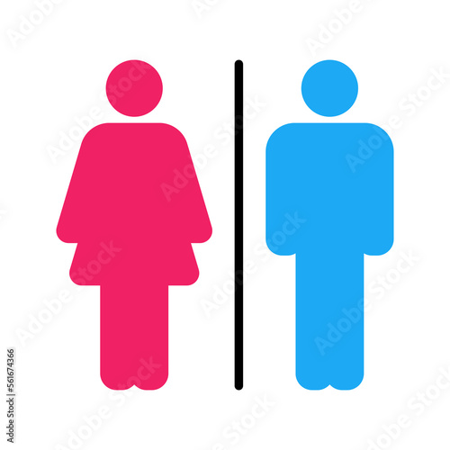 Girls and boys restroom sign. men and women restroom icon. toilet icon sign symbol. vector illustration