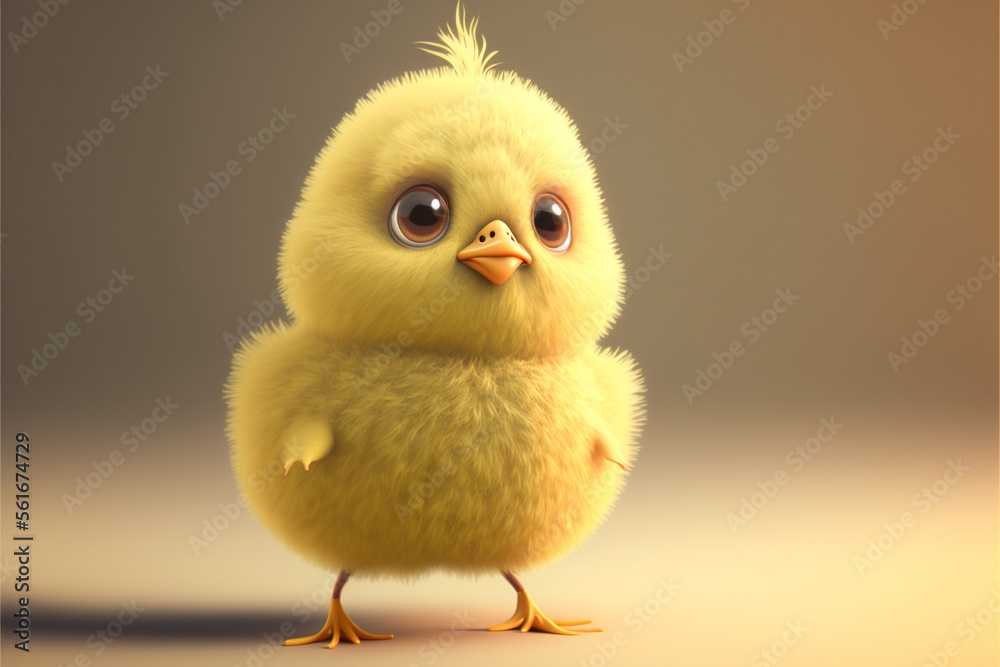 cute chicken characteron clean background, AI generate cute chicken characteron clean background, AI generate
