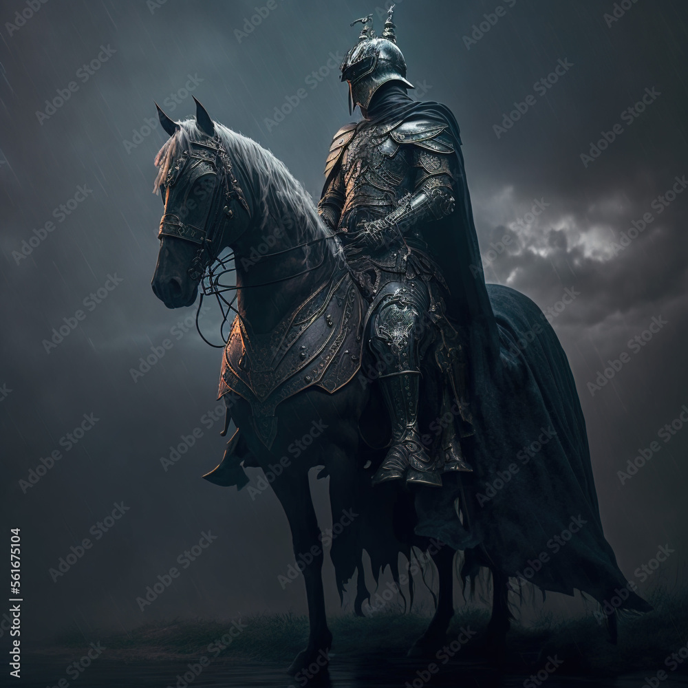 Fototapeta premium knight on horseback
