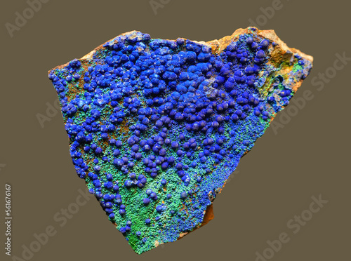 azurite with malachite mineral rock specimen photo