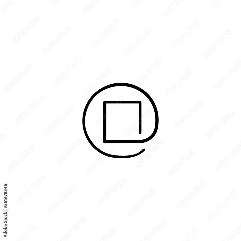Stop Line Style Icon Design Stop Line Style Icon Design