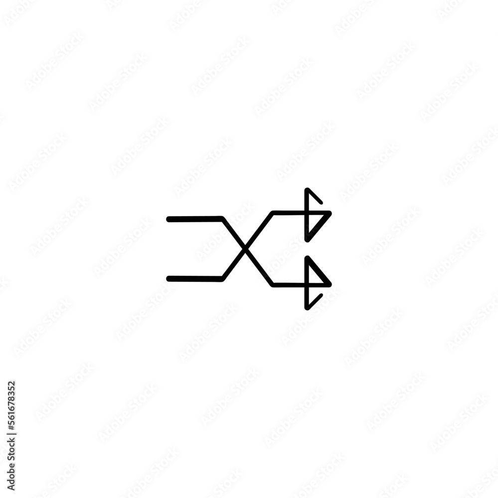 shuffle Line Style Icon Design shuffle Line Style Icon Design
